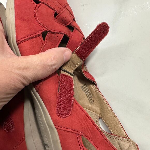 Earth Origins Rapid Teddy Red Leather Slip On Shoes, Women's Size 10 Flats - Picture 10 of 12